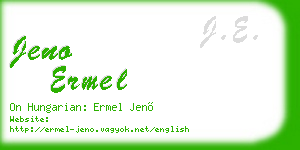 jeno ermel business card